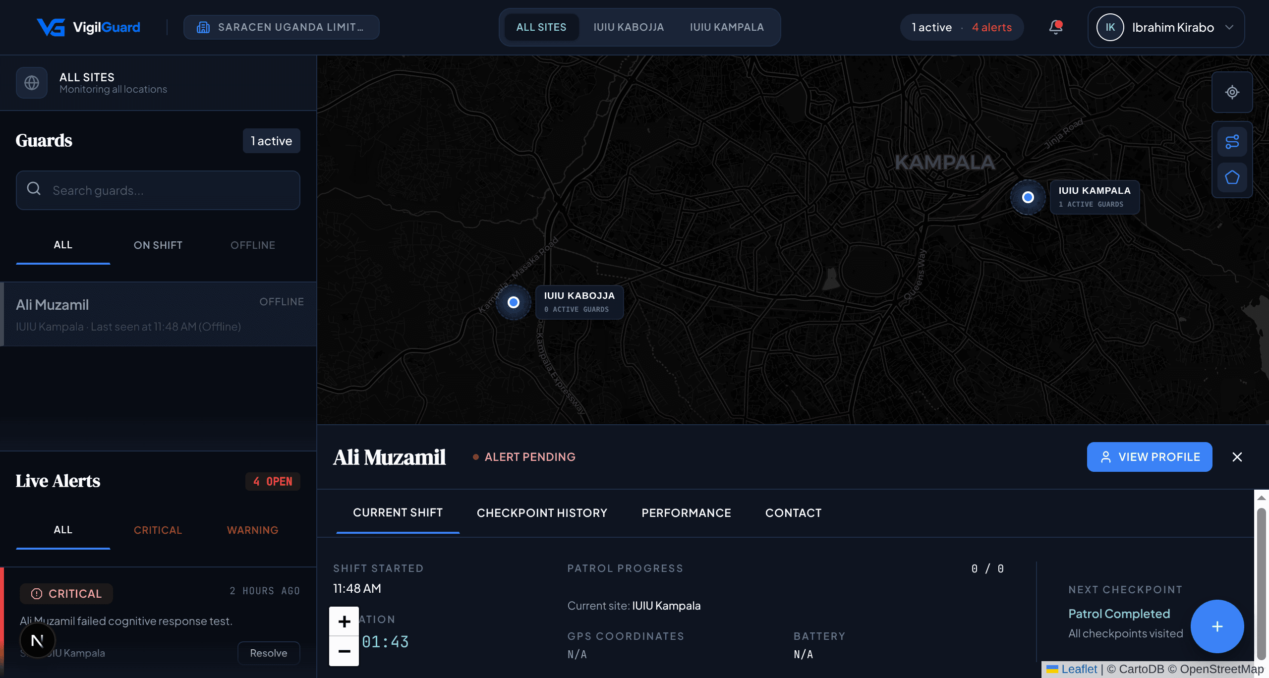 VigilGuard app screenshot
